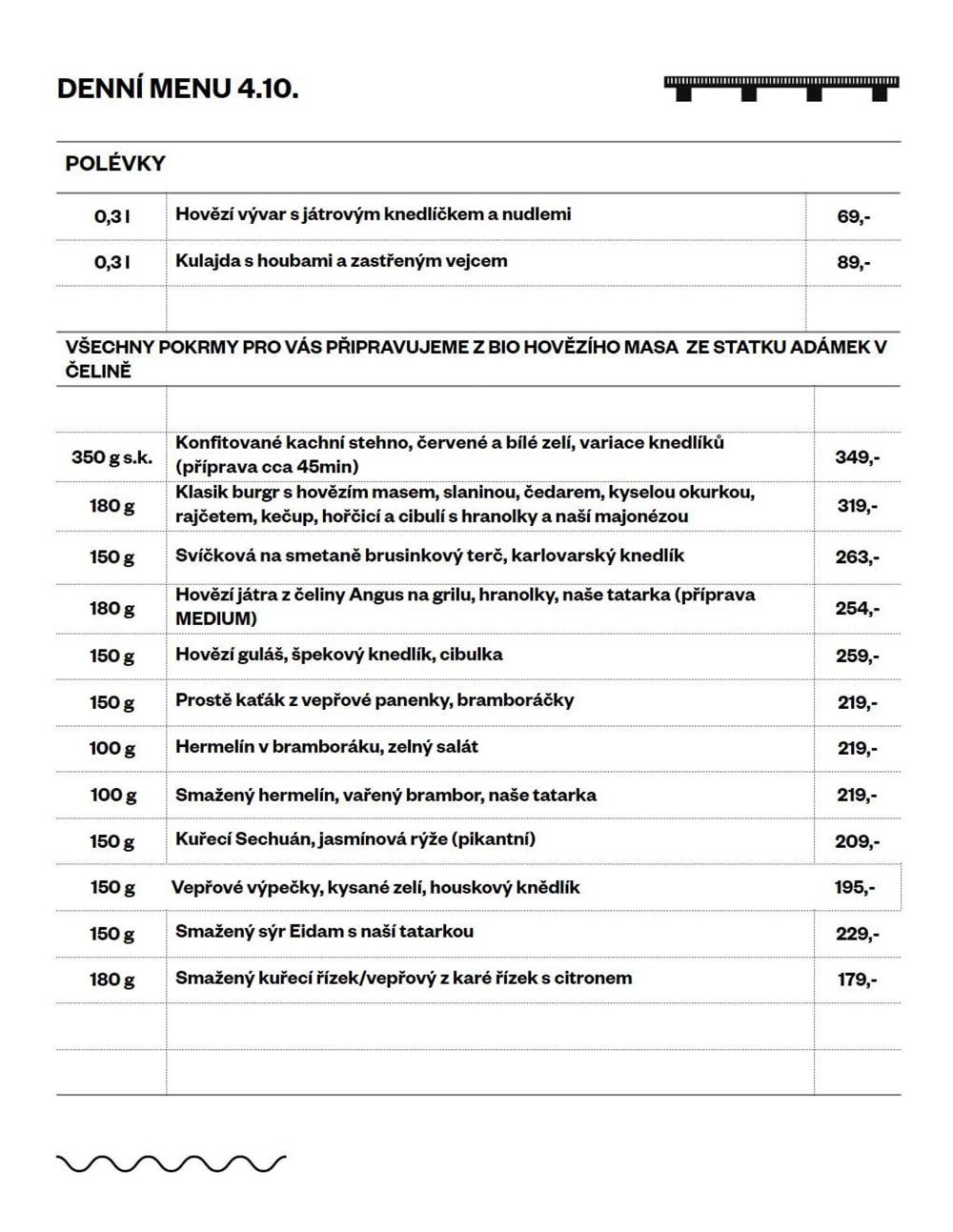 polední menu