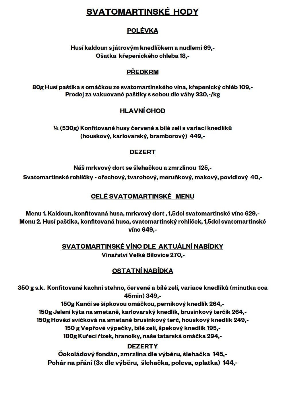 Svatomartinské hody 2025